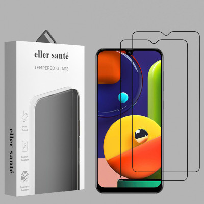eller santé Edge To Edge Tempered Glass for Samsung Galaxy A30(Pack of 2)