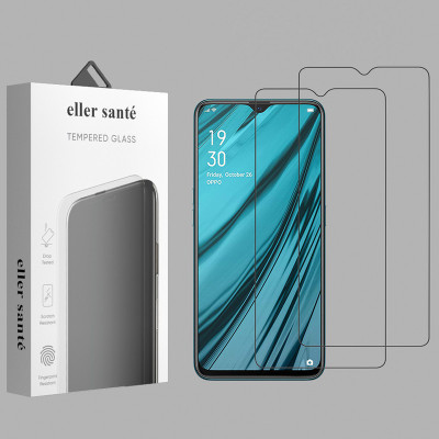 eller santé Edge To Edge Tempered Glass for Oppo K1(Pack of 2)