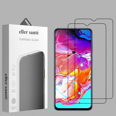 eller santé Edge To Edge Tempered Glass for Samsung Galaxy A70(Pack of 2)