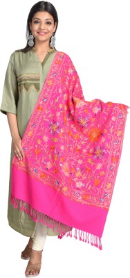 Kashmiri queen Wool Embroidered Women Shawl(Multicolor)