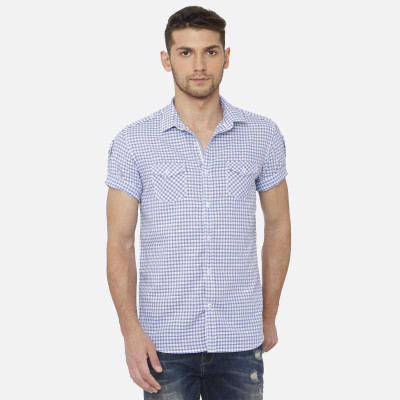MUFTI Men Checkered Casual Multicolor Shirt