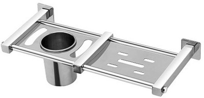 iSTAR Soap Dish + Tumbler Holder or Soap Case with Toothbrush Stand (Material : Stainless Steel) Set of 1(Silver) iSTAR Soap Dish + Tumbler Holder or Soap Case with Toothbrush Stand (Material : Stainless Steel) Set of 1(Silver)