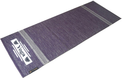 ASE YOGA INDIA Cotton Yoga Mat Use For Indoor & Outdoor Purple 6 mm Yoga Mat