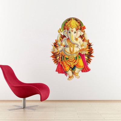 VCREATE DECOR 58 cm Lord Ganesha Removable Sticker(Pack of 1)