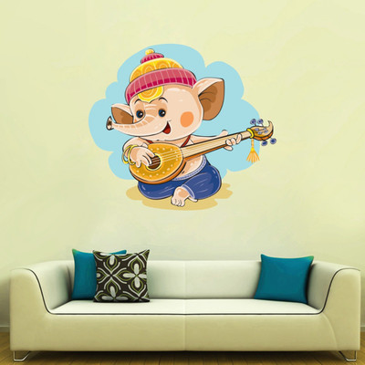 VCREATE DECOR 58 cm Lord Ganesha Removable Sticker(Pack of 1)