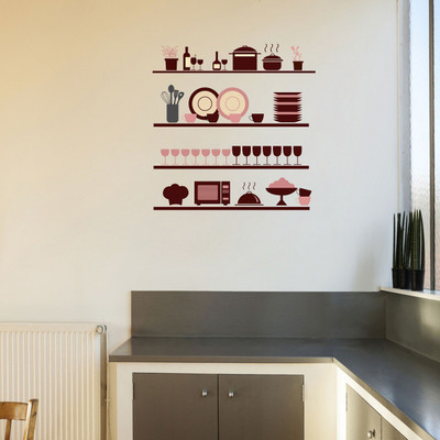 VCREATE DECOR 58 cm Kitchen Removable Sticker(Pack of 1)