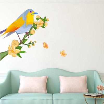 VCREATE DECOR 58 cm Beautiful bird Removable Sticker(Pack of 1)