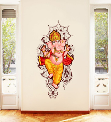 VCREATE DECOR 58 cm Lord Ganesha Removable Sticker(Pack of 1)