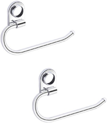 iSTAR Pipe ring Stainless Steel Towel Ring/Napkin Ring/ Bathroom Towel Holder/Towel Hanger with Chrome Finish Pack of 2 Silver Towel Holder(Stainless Steel)