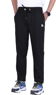 MARK LEUTE Striped Men Black Track Pants