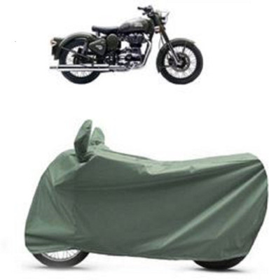 High Quality Waterproof Two Wheeler Cover for Royal Enfield(Beat, Green)