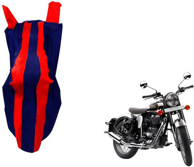 WolkomHome Two Wheeler Cover for Royal Enfield(Classic Chrome, Red, Blue)