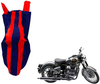 WolkomHome Two Wheeler Cover for Royal Enfield(Classic 500, Red, Blue)