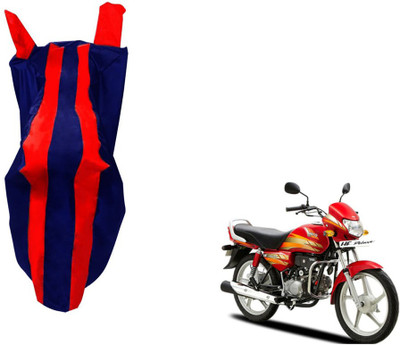 WolkomHome Two Wheeler Cover for Hero(HF Deluxe, Red, Blue)