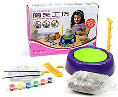 HornFlow EDUCATIONAL AND SKILL DEVELOPMENT POTTERY WHEEL TOY FOR KIDS  (Multicolor)