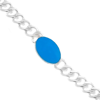 ruby collection Alloy Turquoise Silver Coated Bracelet