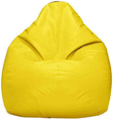 Sanch XXL Tear Drop Bean Bag Cover  (Without Beans)(Yellow)