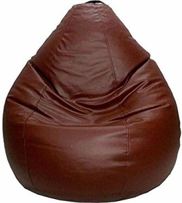 Sanch XXL Tear Drop Bean Bag Cover  (Without Beans)(Brown)