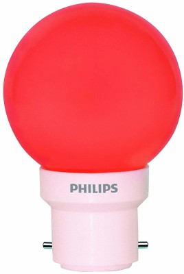 PHILIPS 0.5 W Round B22 Basic LED Bulb(Red)