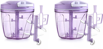 maxme 900 ML 2 IN 1 CHOPPER, MULTIPURPOSE USE CHOPPER,Sharp Cutter Purple Color 2 piece Vegetable & Fruit Chopper(2)