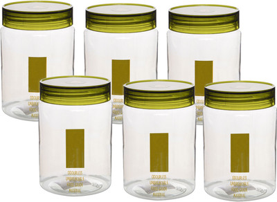 Aarushi Plastic Grocery Container  - 750 ml(Pack of 6, Clear)