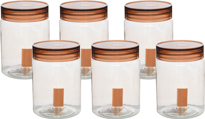 Aarushi Plastic Grocery Container  - 500 ml(Pack of 6, Clear)