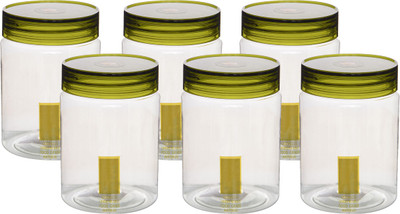 Aarushi Plastic Grocery Container  - 500 ml(Pack of 6, Clear)
