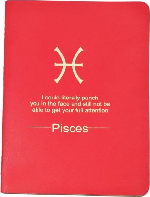 Northland Zodiac Sign Pisces Regular Diary Ruled 75 Pages(Red)