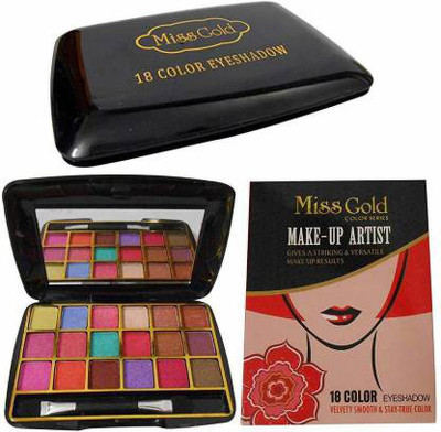 Miss Gold professional make up kit 18 color eyeshadow palette ( 8818B ) 12 g(MULTI-COLOR)