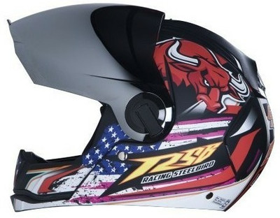 Steelbird Air RED HORN HEMET 0038 Motorsports Helmet(MULTICOLUR)
