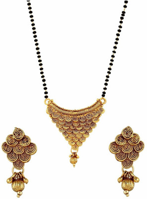 sunhari jewels Alloy Gold-plated Gold Jewellery Set(Pack of 1)