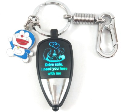 SHOKY LOOKS Mini Doremon with drive safe light reflection Key Chain