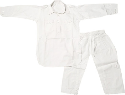 harshvardhanmart Boys Festive & Party Kurta and Pyjama Set(White Pack of 1)