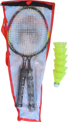 sports trading st 1pair kids badminton racket with 6 shutlecocke Badminton Kit