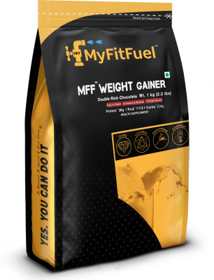MyFitFuel MFF Weight Gainer 1 kg (2.2 lbs) Double Rich Chocolate Weight Gainers/Mass Gainers(1 kg, Double Rich Chocolate)