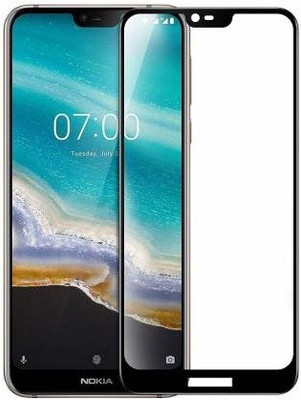 BRENZZ Edge To Edge Tempered Glass for Nokia 7.1(Pack of 1)