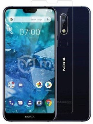 BRENZZ Edge To Edge Tempered Glass for Nokia 7.1(Pack of 1)