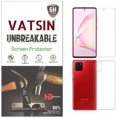 Vatsin Front and Back Screen Guard for Samsung Galaxy Note 10 Lite(Pack of 2)