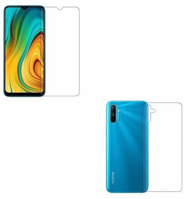 SOLIVAGANT Front and Back Tempered Glass for Realme C3(Pack of 2)