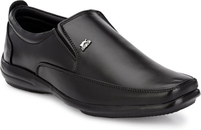 MACTREE Genuine Leather Slip On For Men(Black , 9)