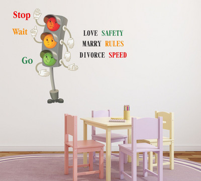 Littlebuds 90 cm Traffic Signal Removable Sticker(Pack of 1)