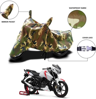 APNEK Waterproof Two Wheeler Cover for TVS(Apache RTR 160, Green)