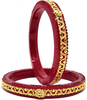 TANVI J Plastic Gold-plated Bangle Set(Pack of 2)