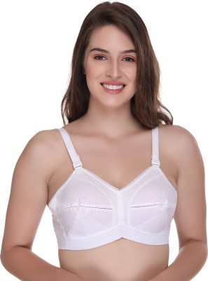 SONA Women Ultimate Full Coverage Non-Padded Everyday Regular Bra With Cotton Straps Women Full Coverage Non Padded Bra(White)