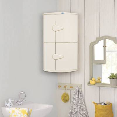 Nilkamal Blooms Plastic Wall Mount Cabinet Finish Color Ivory