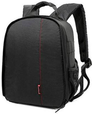 AMPLE ITALIA Shoulder Backpack to Carry DSLR SLR Lens Camera Bag (Orange, Black) Camera Bag (Black, orange) Camera Bag(Black)