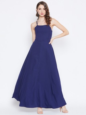 Berrylush Women Maxi Blue Dress