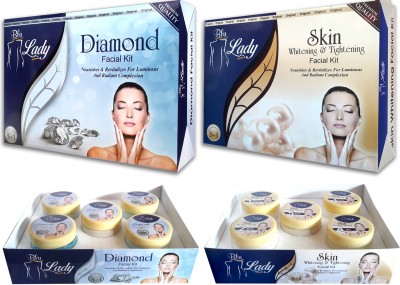 BLUE LADY Diamond Lotus + Skin Whitening & Tightening Facial Kit For Women & Men All Type Skin Solution(550 g)
