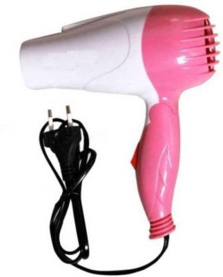 Fireplay Professional Folding Salon Style N1290 Hair Dryer With 2 Speed Control G8 Hair Dryer(1000 W, Pink, White)
