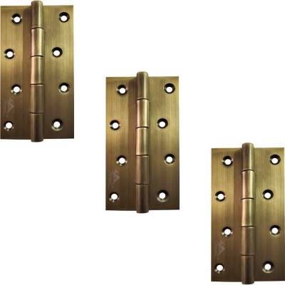 ATLANTIC Window Butt Hinges 5 inch x 14 Gauge2 mm Thickness Antique Finish ButtMortise HingeAntique Finish Pack of 3